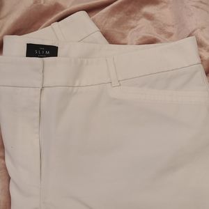 White House Black Market white slim ankle